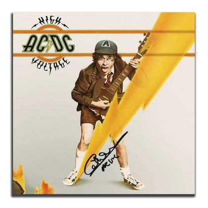 Cliff Williams Signed AC/DC HIGH VOLTAGE vinyl LP featuring his autograph on the album cover, collectible music memorabilia.