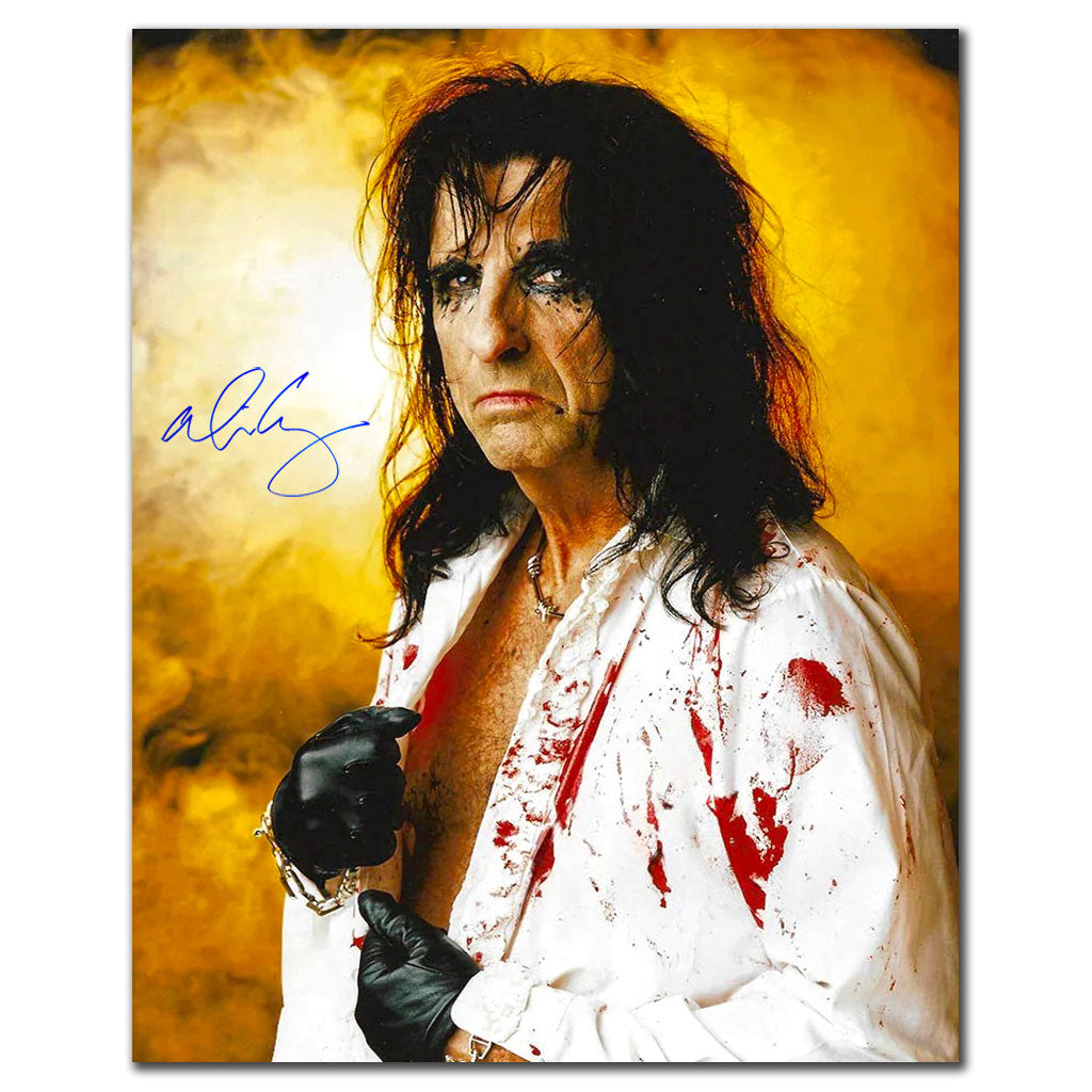 Alice Cooper The Godfather of Shock Rock Signed 16x20 Photo