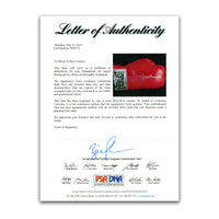 PSA DNA Letter of Authenticity for Muhammad Ali autographed Everlast boxing glove certification W00172