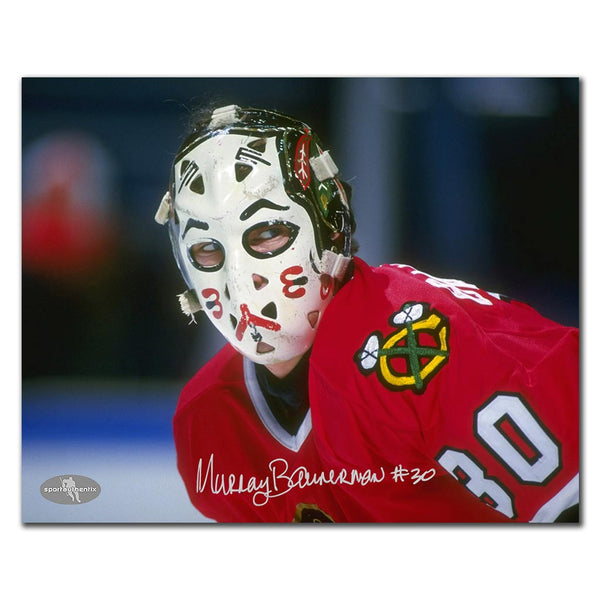 Murray Bannerman autographed Chicago Blackhawks 8x10 close-up photo