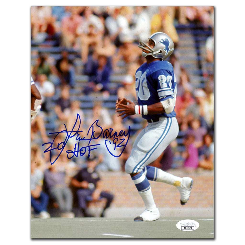 Lem Barney Detroit Lions HOF Autographed 8x10 JSA COA