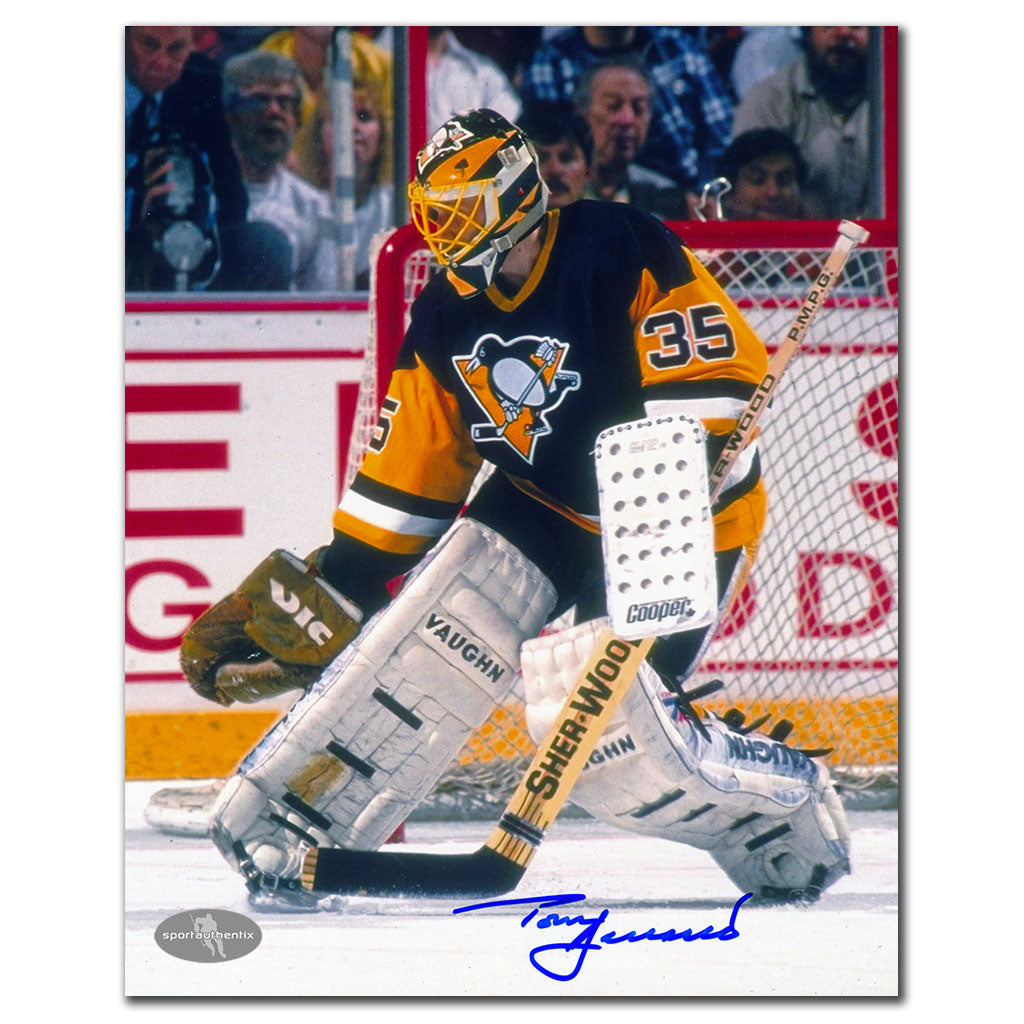 Tom Barrasso Pittsburgh Penguins GLOVE SAVE Autographed 8x10 - Sport Authentix Inc