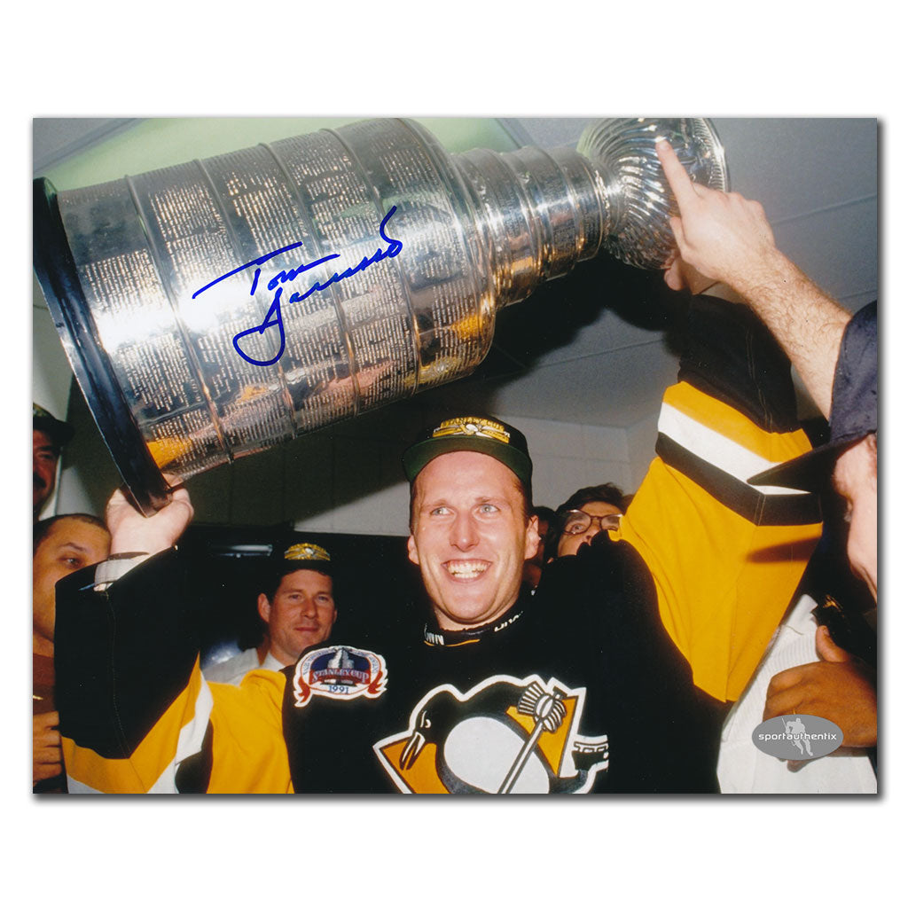 Tom Barrasso Pittsburgh Penguins 1991 Stanley Cup Autographed 8x10
