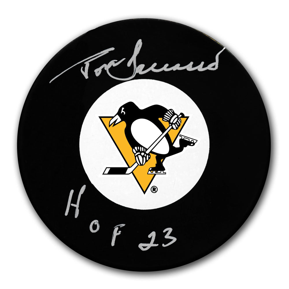 Tom Barrasso Pittsburgh Penguins HOF 2023 Autographed Puck