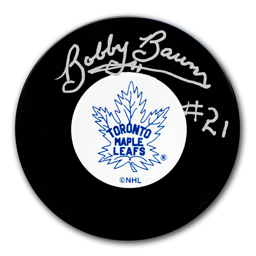 Bobby Baun Toronto Maple Leafs Autographed Puck - Sport Authentix Inc