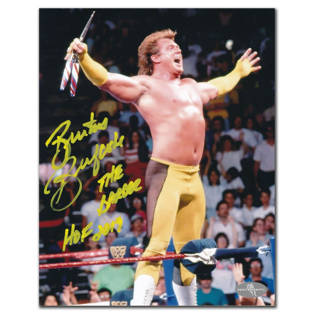 Authentic Brutus The Barber Beefcake WWE Wrestling SATURDAY NIGHT'S MAIN EVENT Autographed 8x10 - SportAuthentix