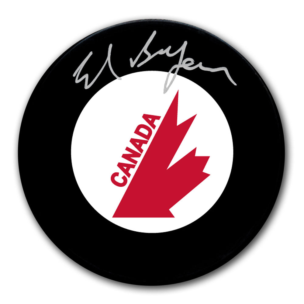 Ed Belfour autographed Team Canada Canada Cup hockey puck