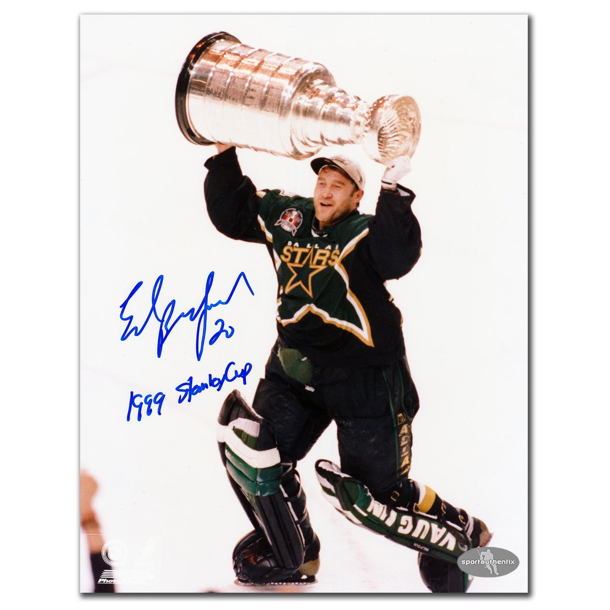 Ed Belfour Dallas Stars 1999 Stanley Cup Autographed 8x10 - Sport Authentix Inc