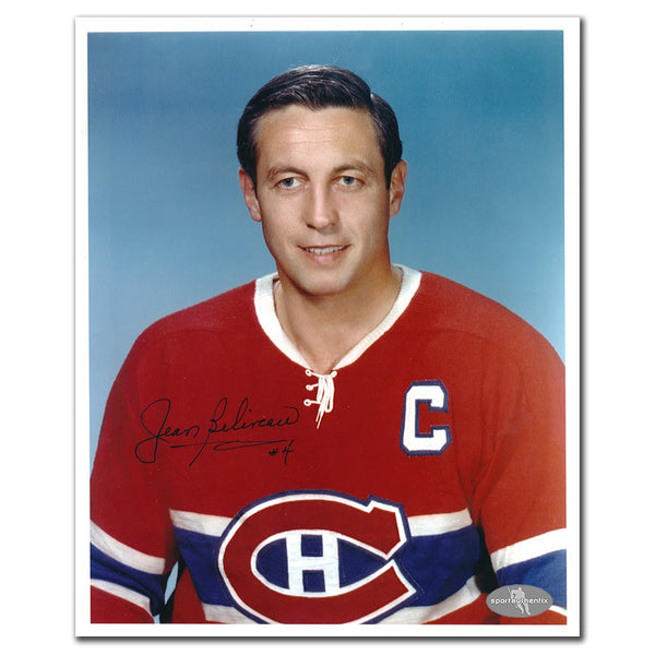 Jean Beliveau autographed Montreal Canadiens 8x10 portrait photo