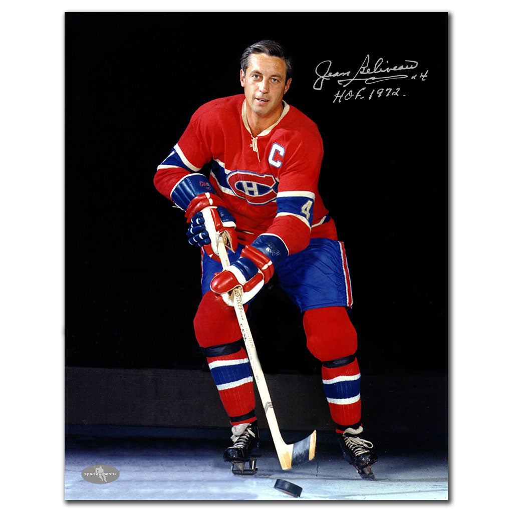 Jean Beliveau Montreal Canadiens HOF Autographed 11x14