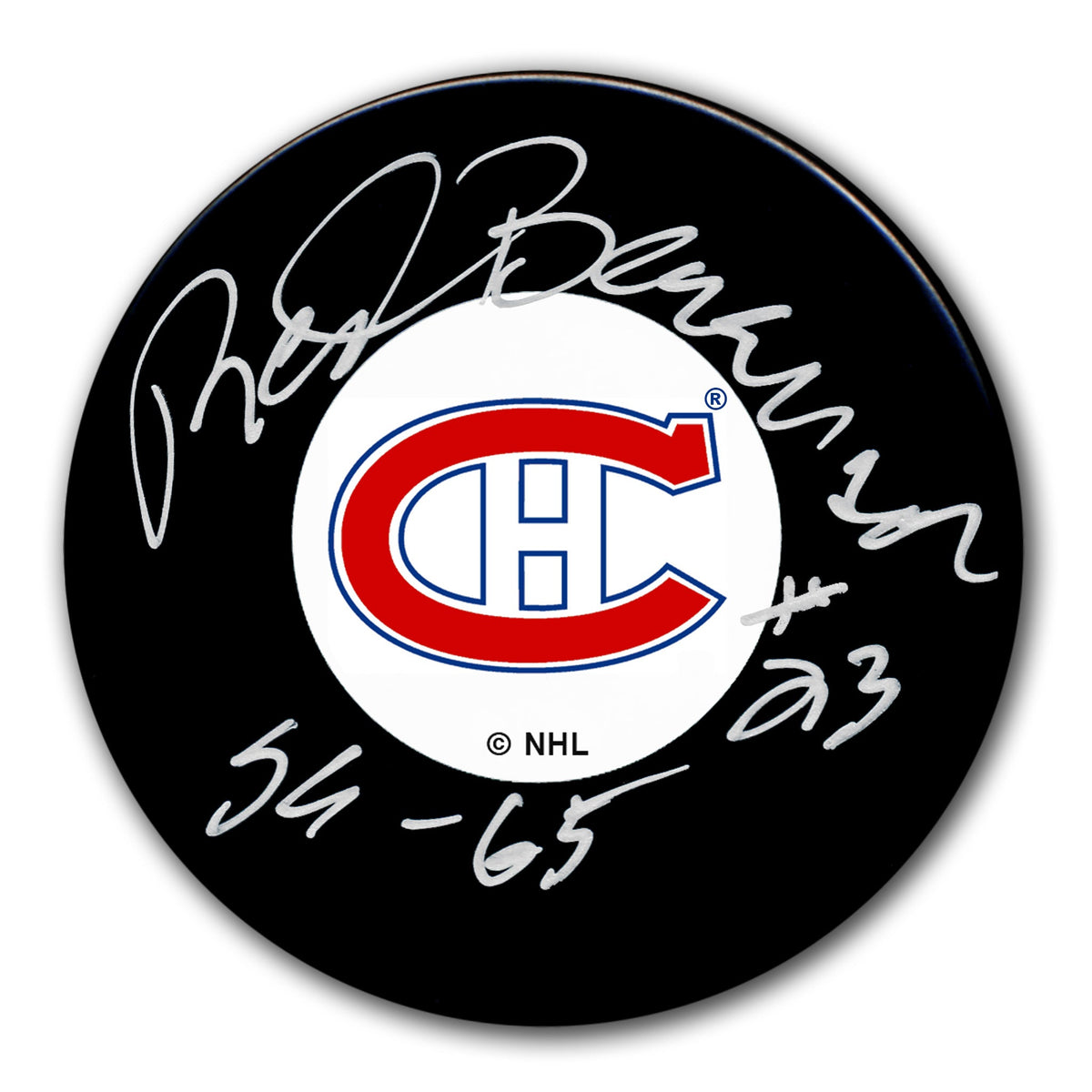 Red Berenson Montreal Canadiens 1965 Stanley Cup Original 6 Autographed Puck - Sport Authentix Inc
