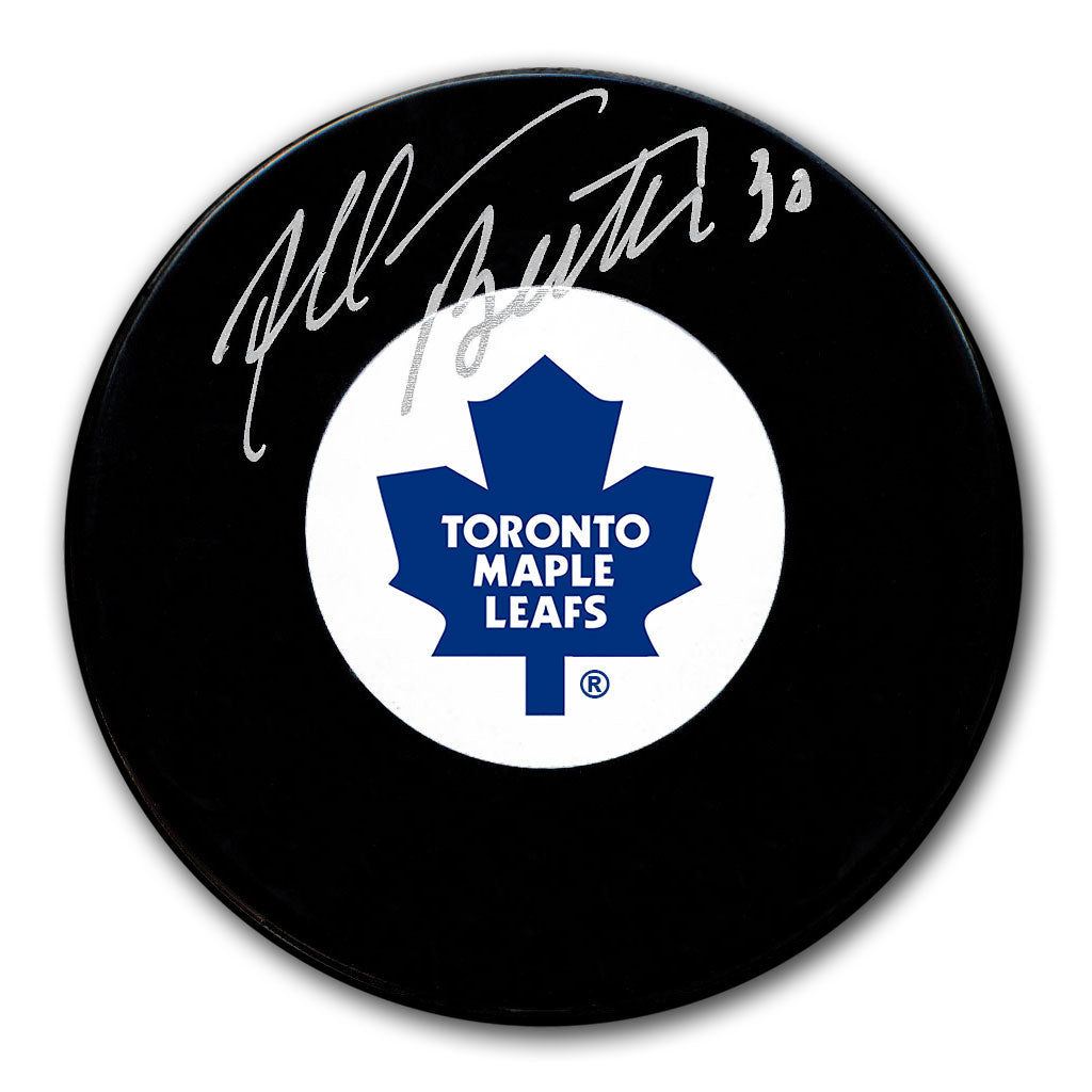 Allan Bester Autographed Toronto Maple Leafs Hockey Puck