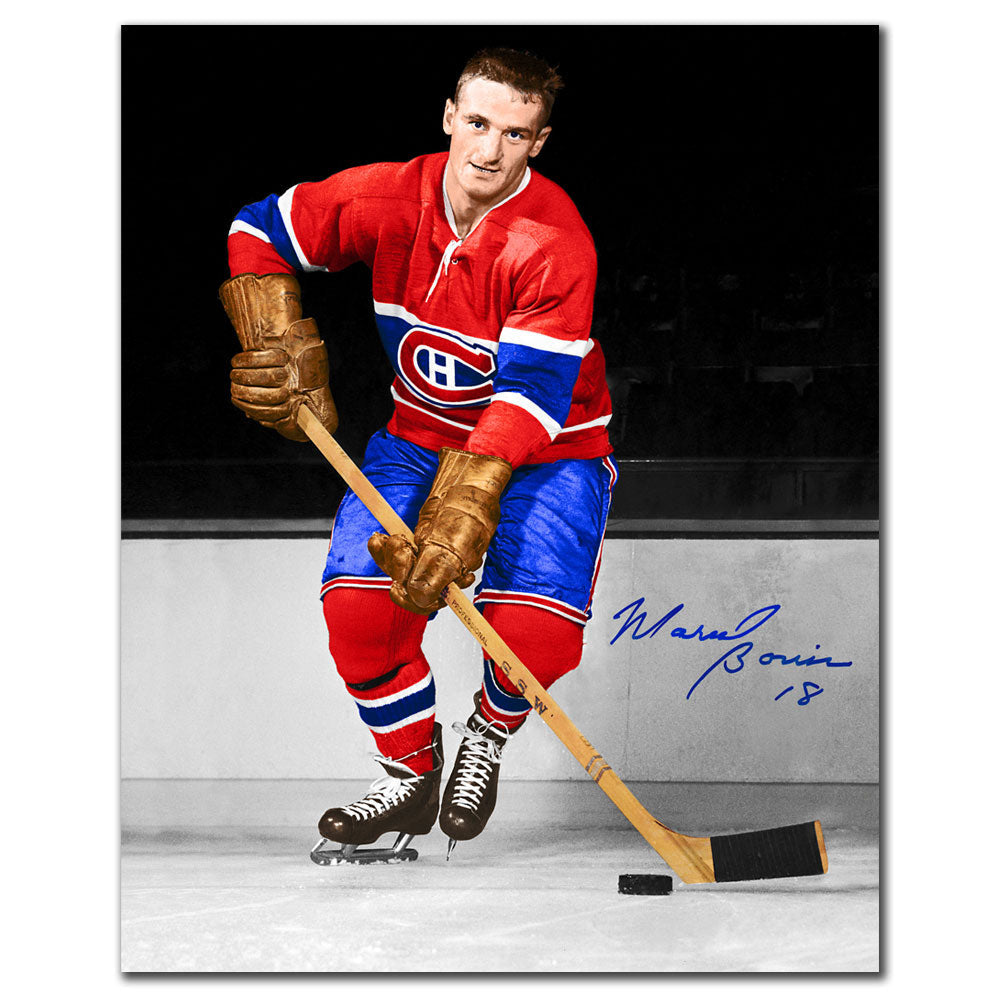 Marcel Bonin Canadiens de Montréal Autographié 8x10