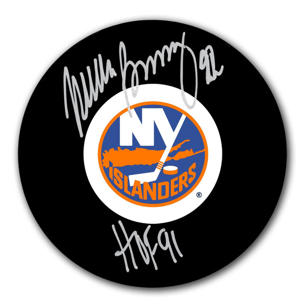 Authentic Mike Bossy New York Islanders HOF Autographed Puck - SportAuthentix