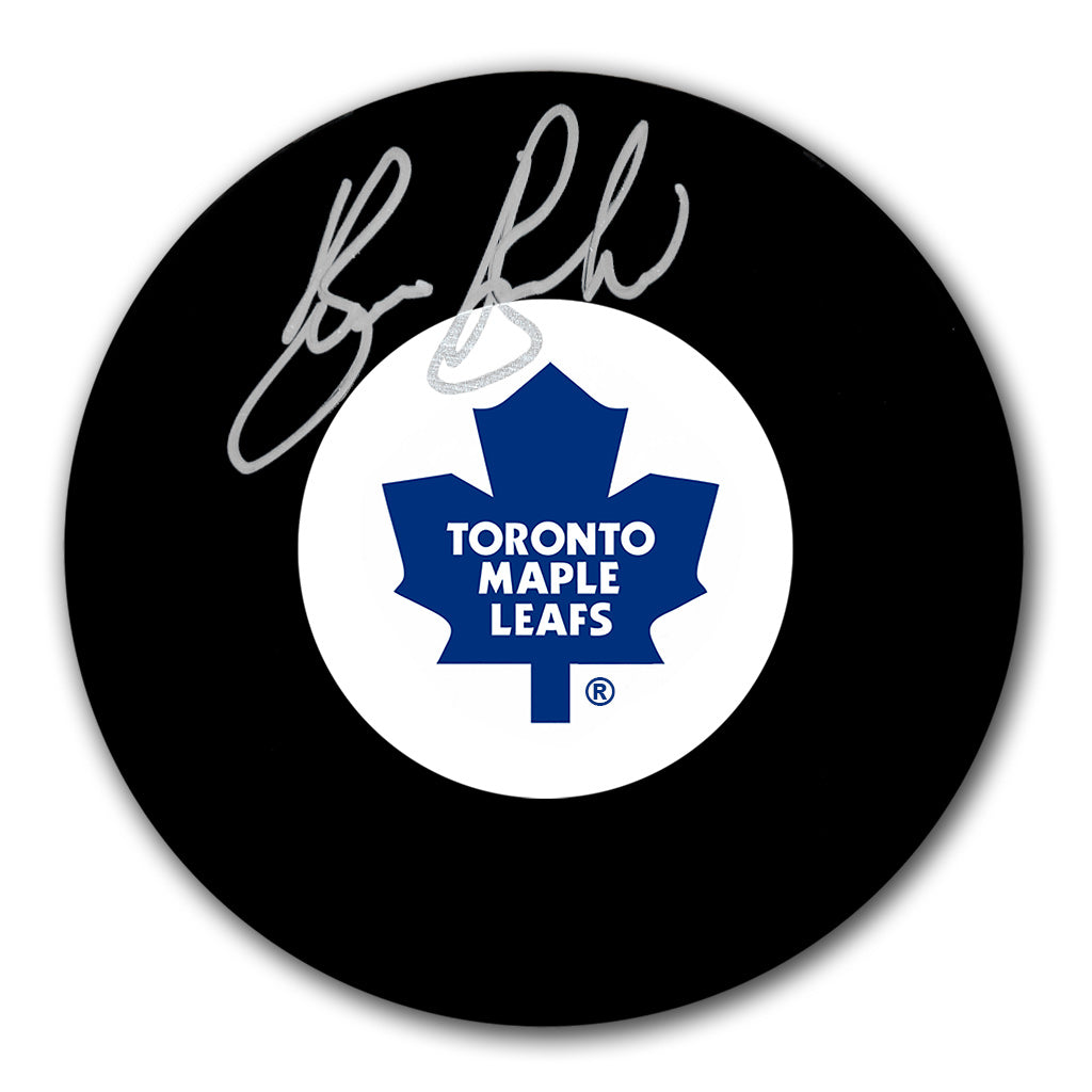 Bruce Boudreau autographed Toronto Maple Leafs hockey puck