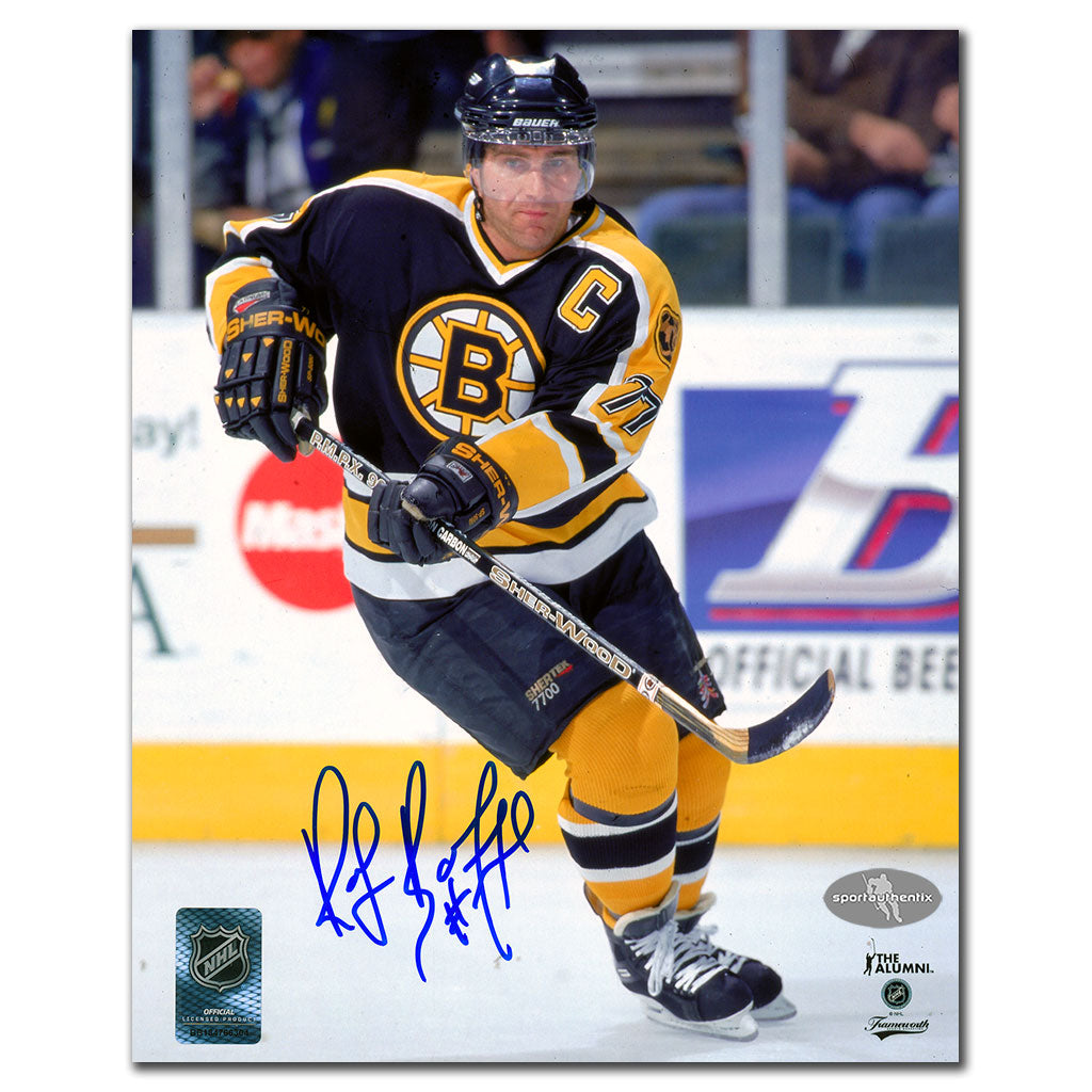 Authentic Ray Bourque Boston Bruins ACTION Autographed 8x10 - SportAuthentix