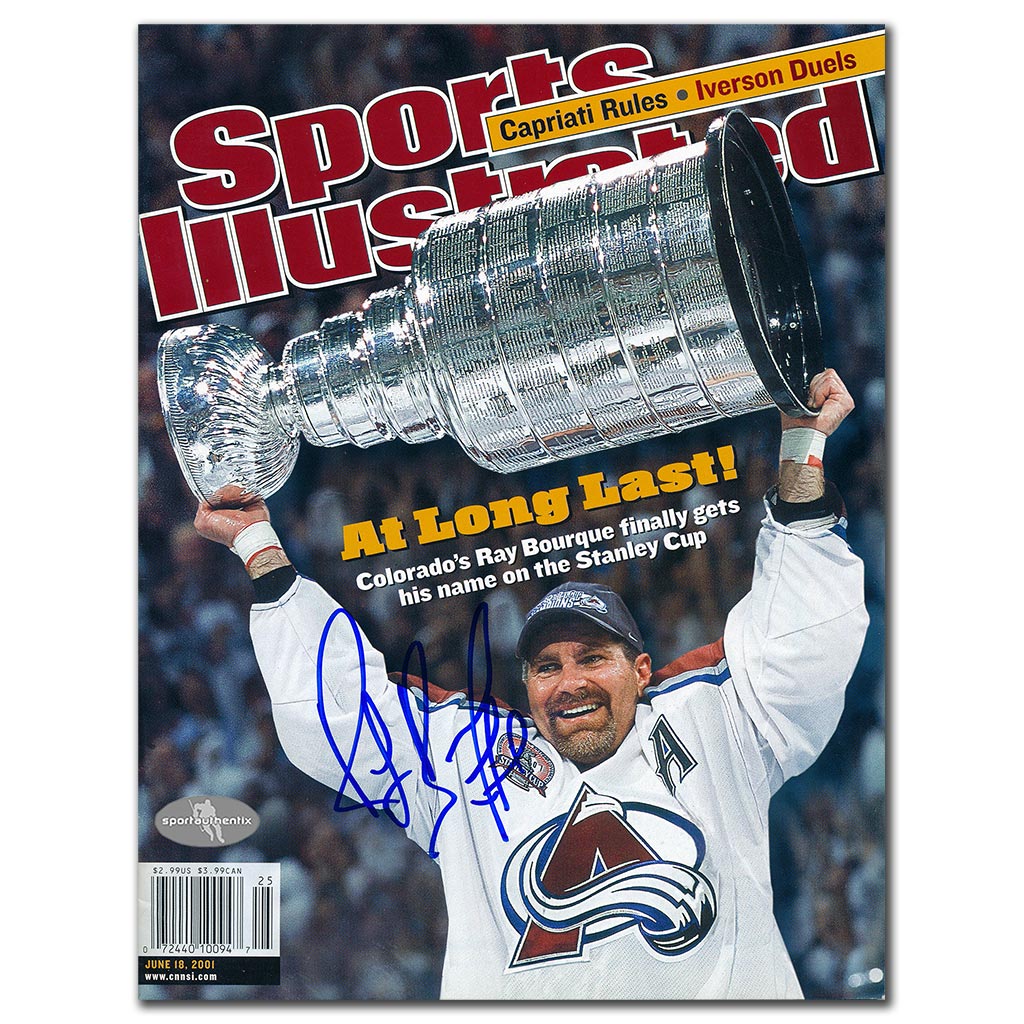 Ray Bourque Colorado Avalanche Signed SPORTS ILLUSTRATED June 18, 2001 Autographed Magazine