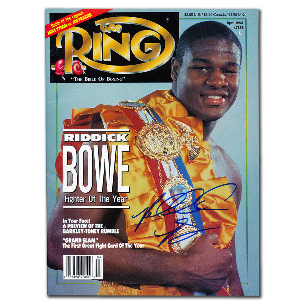 Riddick Bowe Signed THE RING April 1993 Autographed Magazine