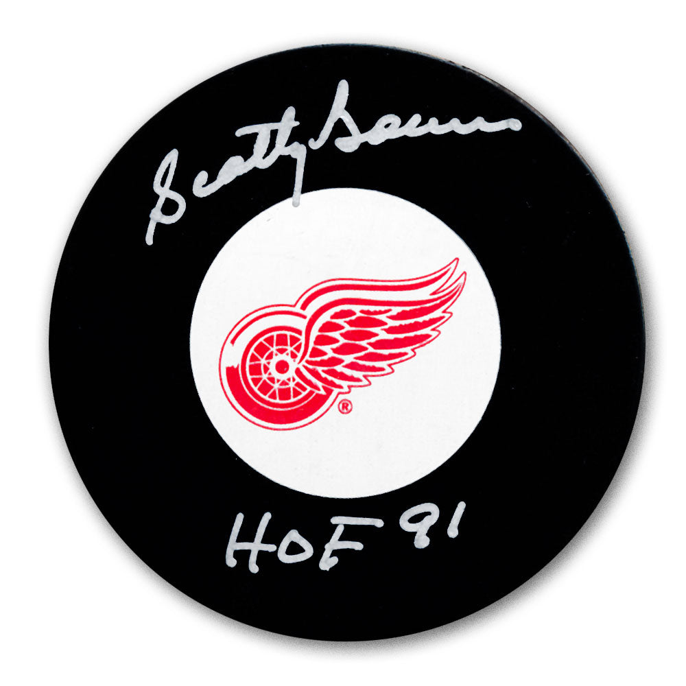 Rondelle autographiée HOF des Red Wings de Detroit de Scotty Bowman