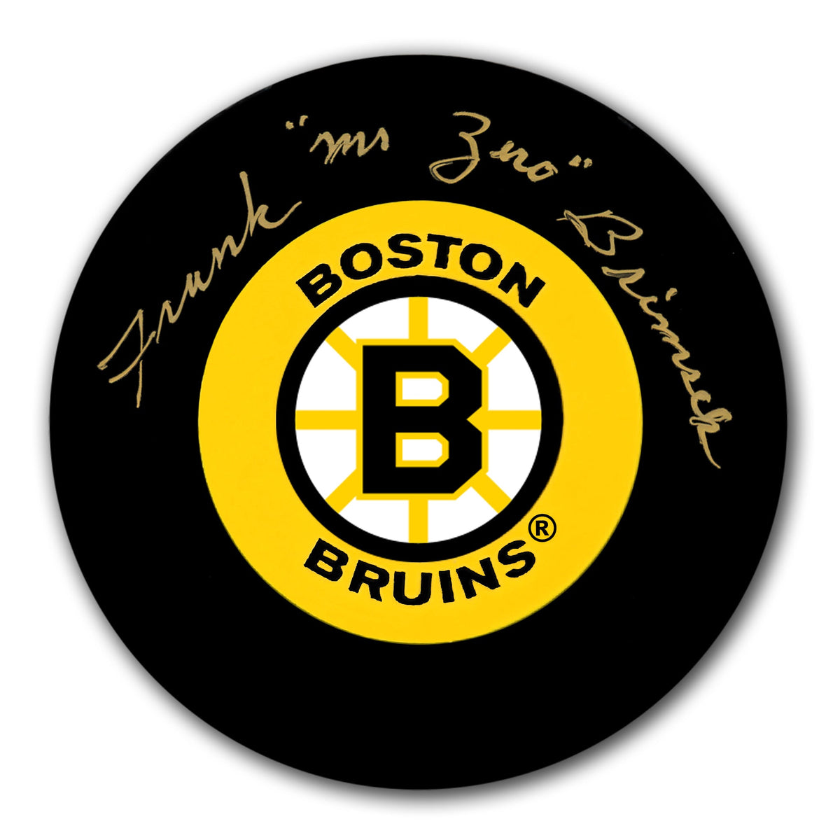 Frank Brimsek Boston Bruins Mr Zero Autographed Puck - Sport Authentix Inc