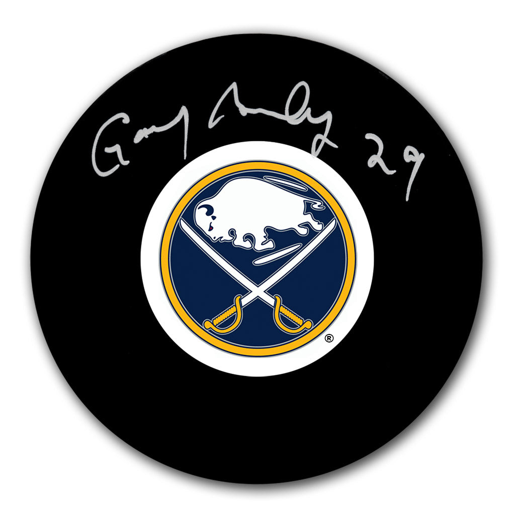Gary Bromley autographed Buffalo Sabres hockey puck