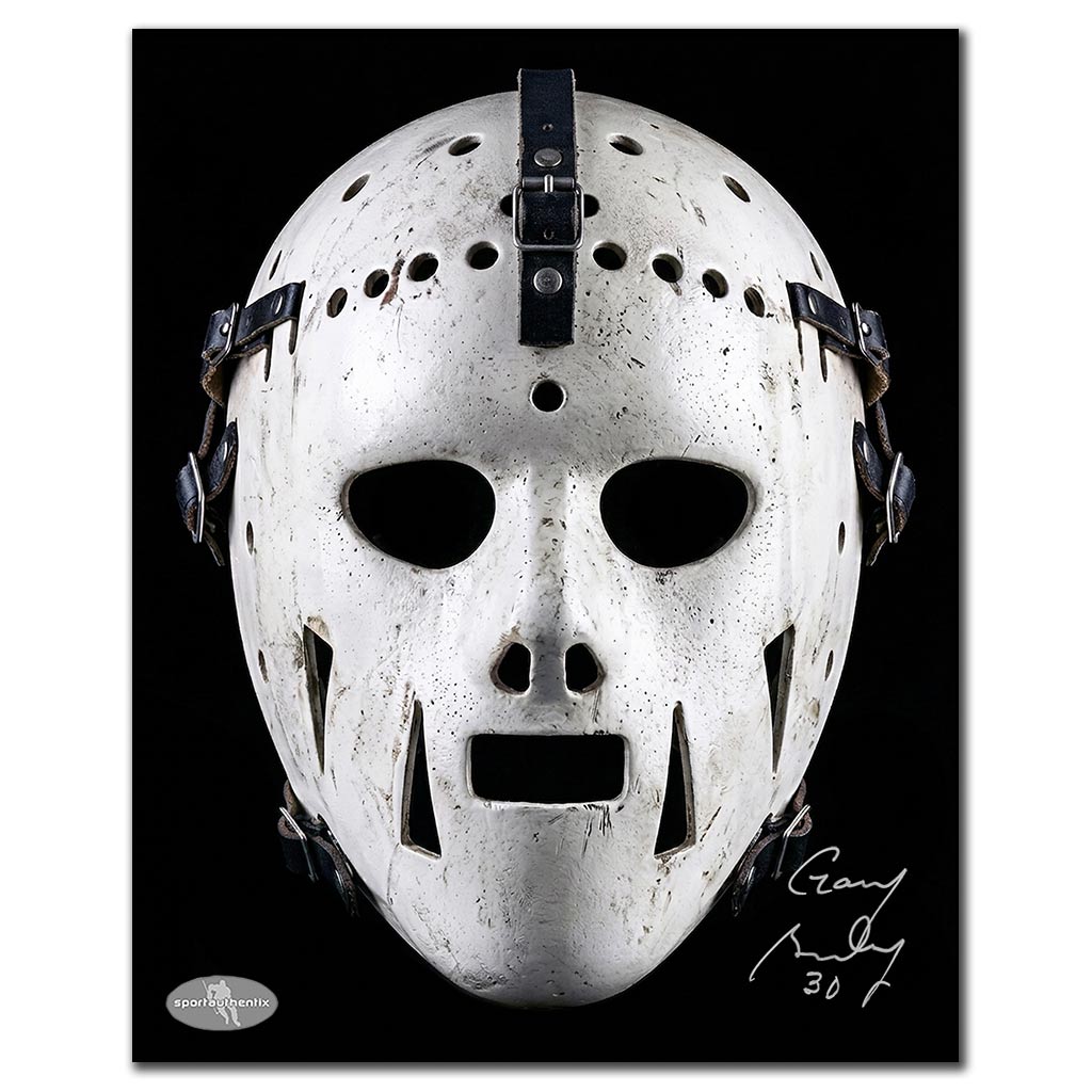 Gary Bromley autographed Vancouver Canucks 8x10 white goalie mask photo