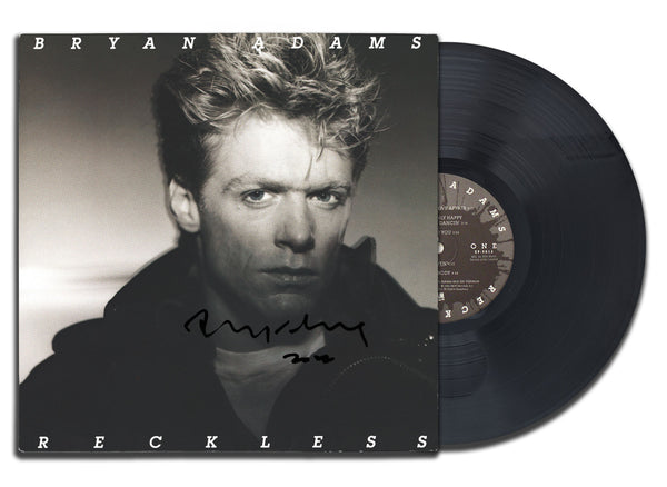 Bryan Adams a signé l'album vinyle autographié RECKLESS
