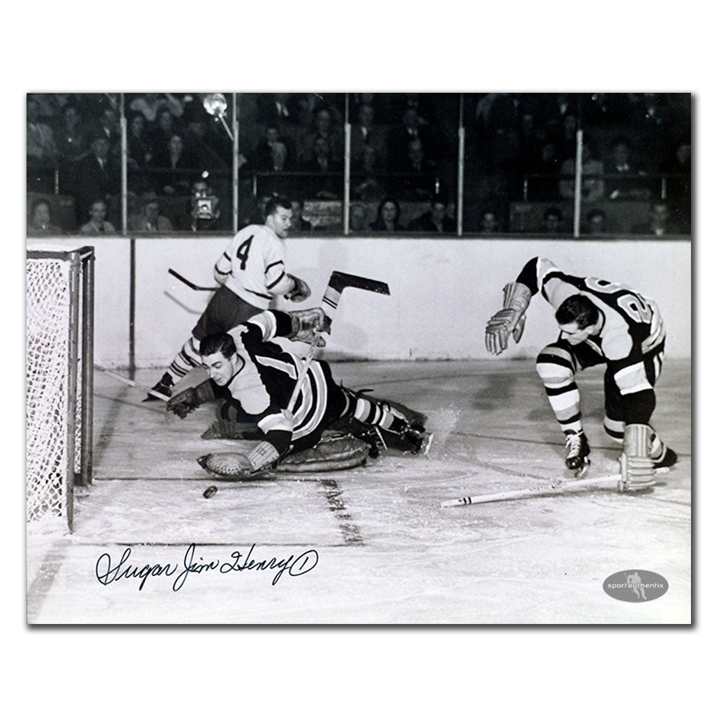 Sugar Jim Henry Bruins de Boston Photo dédicacée 8 x 10