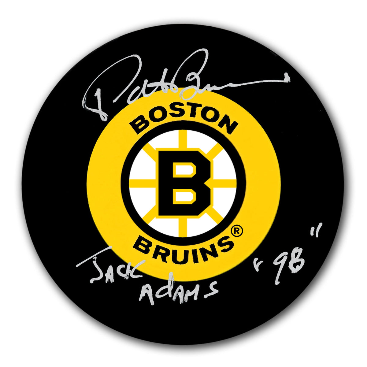 Pat Burns Boston Bruins 1998 Jack Adams Autographed Puck - Sport Authentix Inc