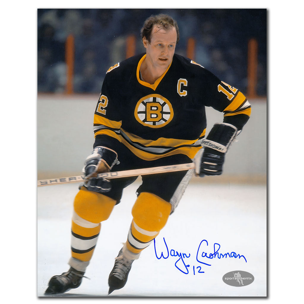 Wayne Cashman CAPITAINE des Bruins de Boston Autographié 8x10