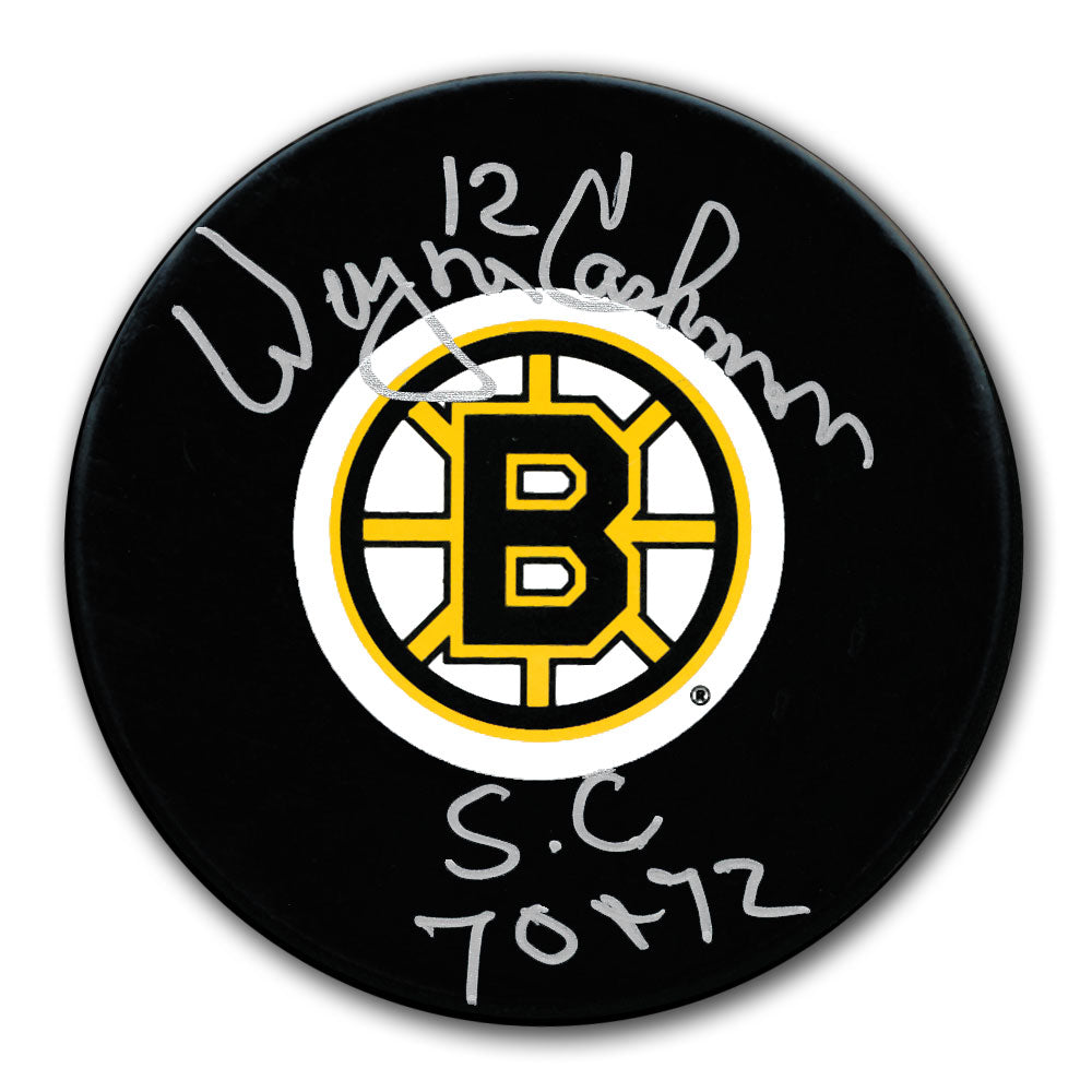 Wayne Cashman Rondelle autographiée des Bruins de Boston SC Années