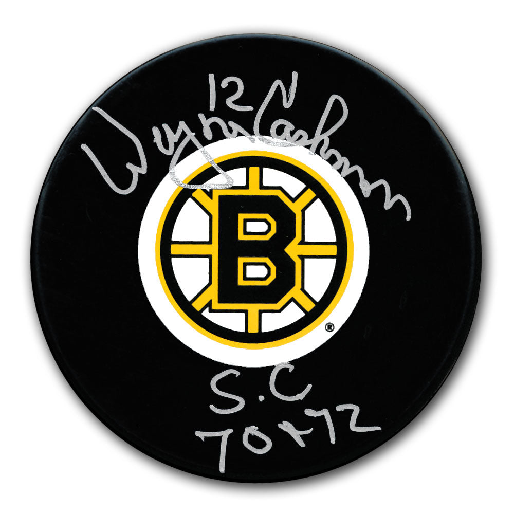 Wayne Cashman Boston Bruins SC Years Autographed Puck