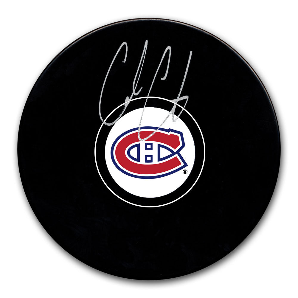 Rondelle autographiée des Canadiens de Montréal Cole Caufield