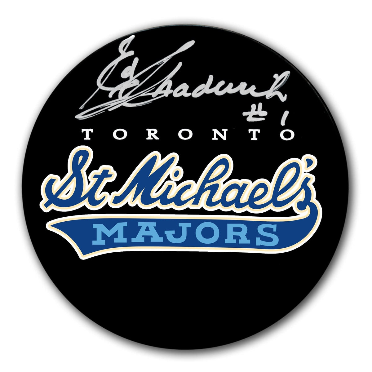 Authentic Ed Chadwick Toronto St. Michaels Majors Autographed Puck - SportAuthentix