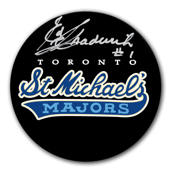 Authentic Ed Chadwick Toronto St. Michaels Majors Autographed Puck - SportAuthentix
