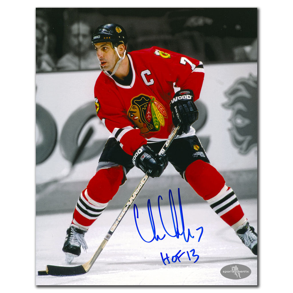 Chris Chelios Chicago Blackhawks SPOTLIGHT Autographed 8x10