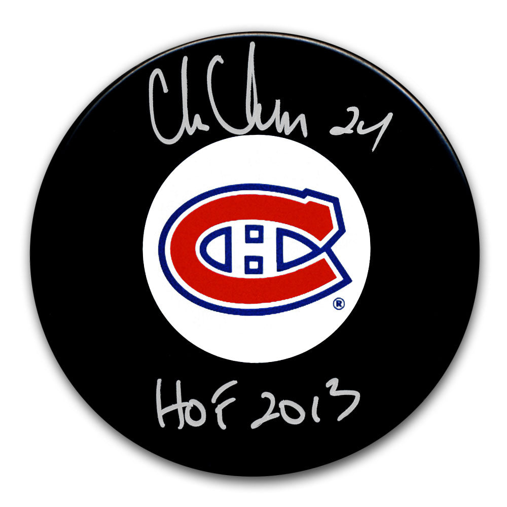 Chris Chelios Montreal Canadiens HOF Autographed Puck