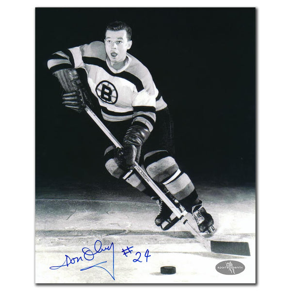 Don Cherry autographed Boston Bruins 8x10 photo skating with the puck