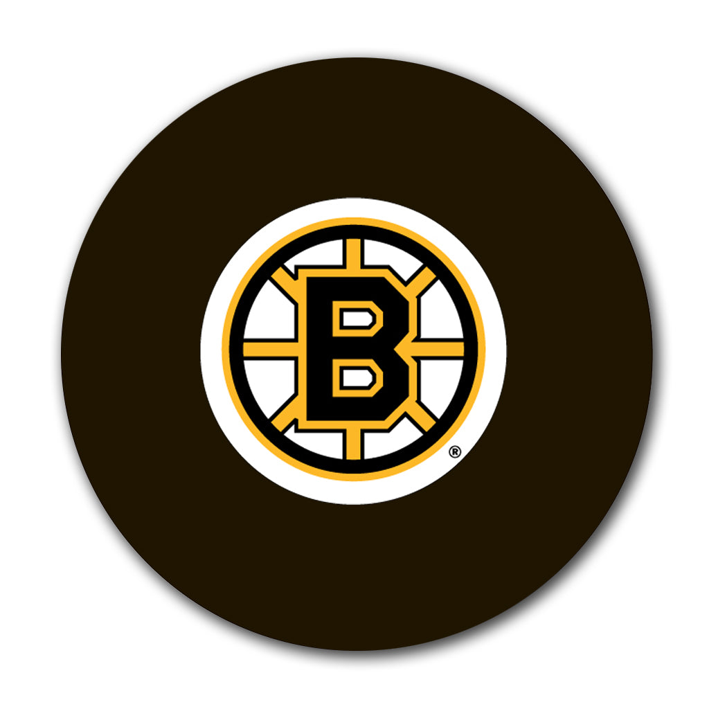 Boston Bruins logo hockey puck for Gerry Cheevers autograph pre-order and hockey memorabilia collection
