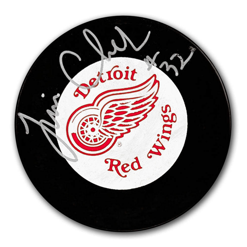 Rondelle autographiée des Red Wings de Detroit de Tim Cheveldae