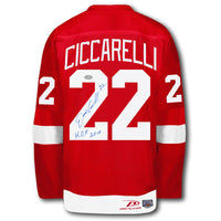Dino Ciccarelli Maillot dédicacé du joueur professionnel des Red Wings de Detroit