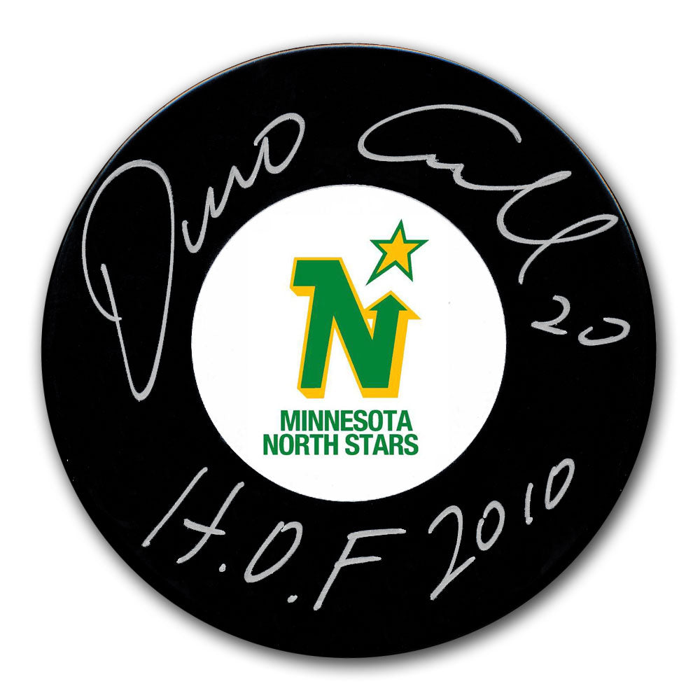Rondelle autographiée HOF des North Stars du Minnesota Dino Ciccarelli