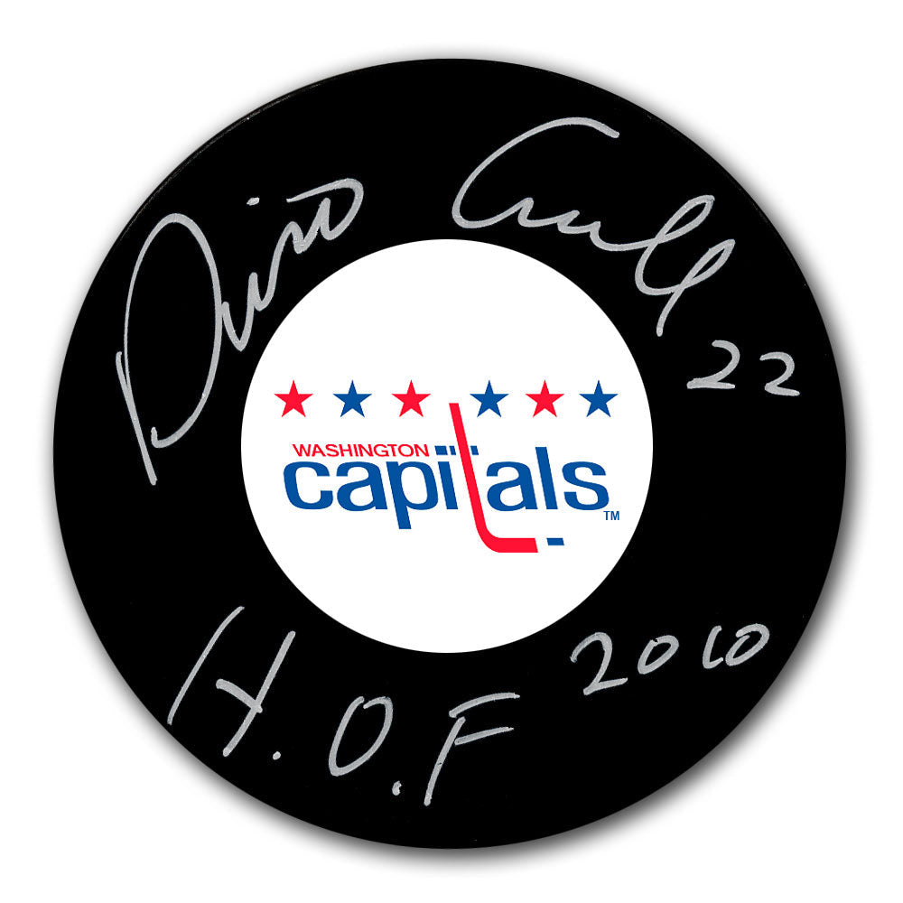 Rondelle autographiée HOF des Capitals de Washington de Dino Ciccarelli
