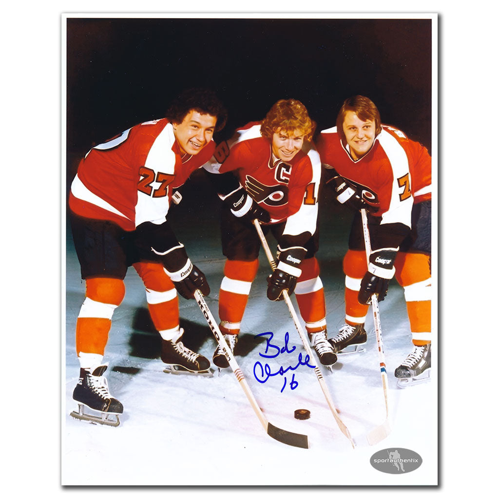 Bobby Clarke Philadelphia Flyers LCB Line Autographed 8x10