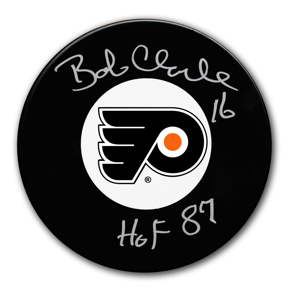 Rondelle autographiée par Bobby Clarke des Flyers de Philadelphie HOF
