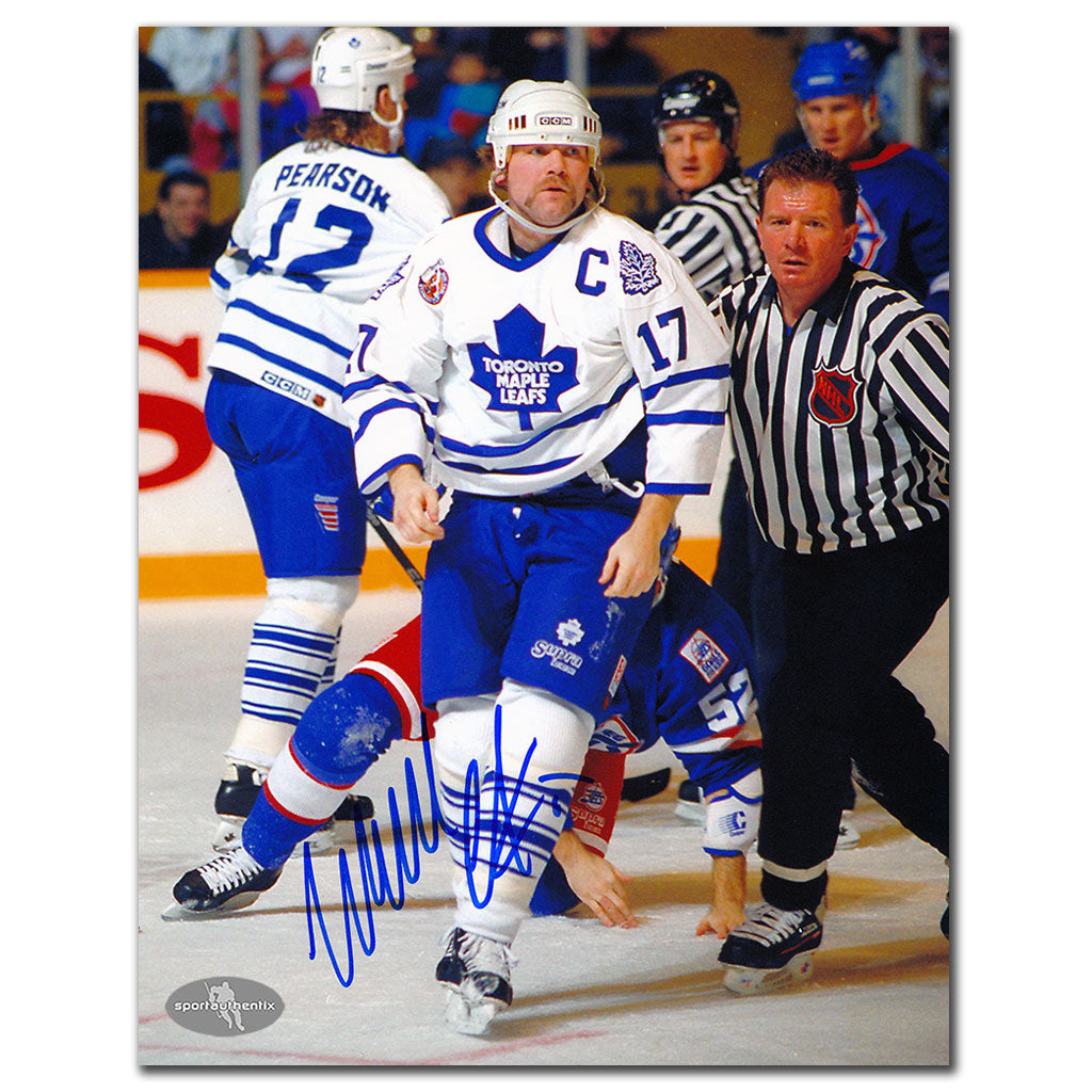 Wendel Clark Toronto Maple Leafs WARRIOR Autographed 8x10