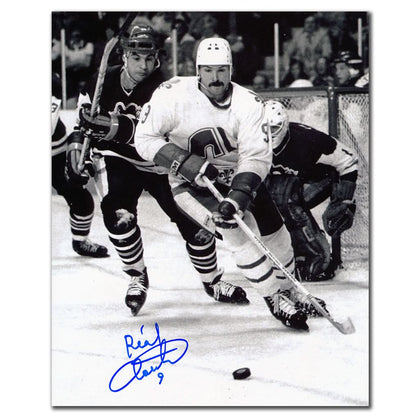 Real Cloutier Quebec Nordiques signed 8x10 photo, hand-autographed and accompanied by a certificate of authenticity.