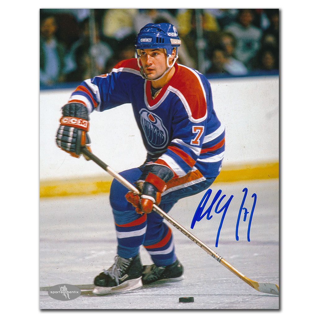 Paul Coffey Oilers d'Edmonton PLAYMAKER dédicacé 8x10
