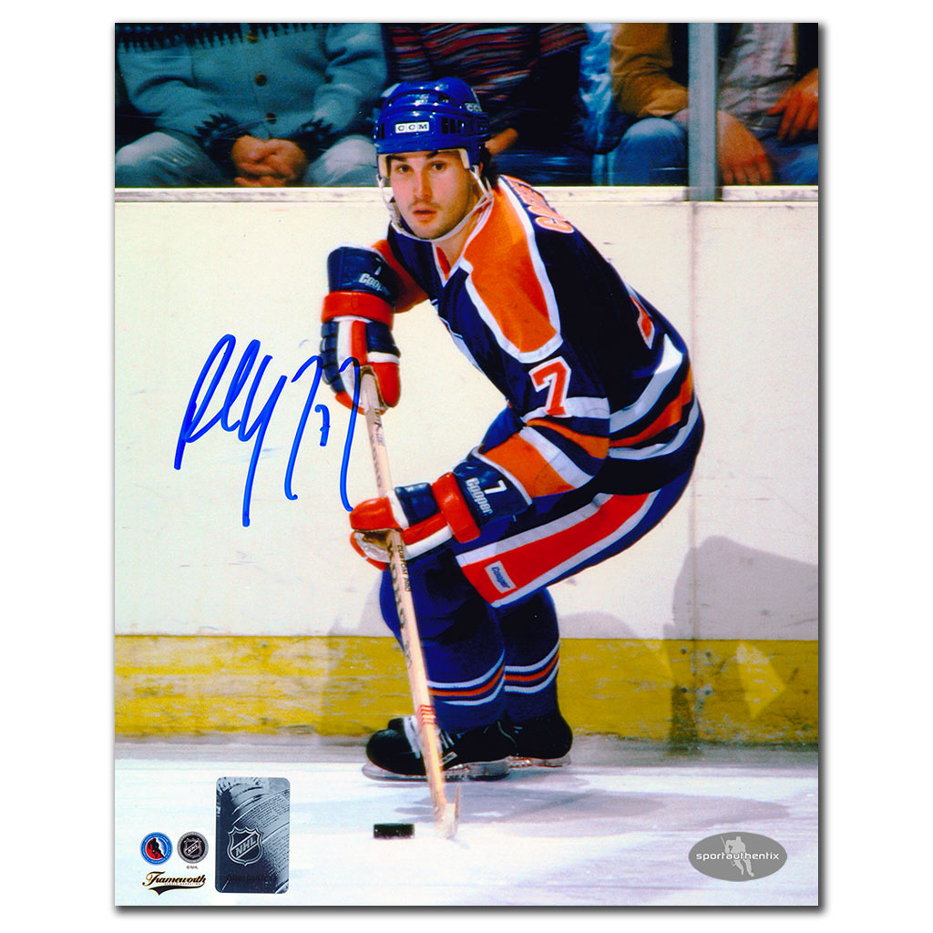 Paul Coffey Edmonton Oilers ACTION Autographed 8x10