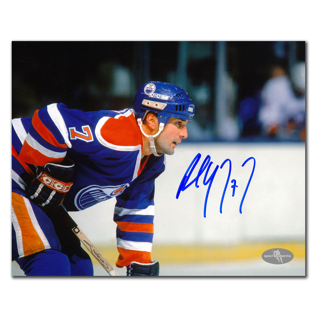 Paul Coffey Edmonton Oilers FACEOFF Autographié 8x10